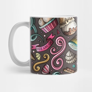 Cartoon Hand-drawn Dessert Pattern Mug